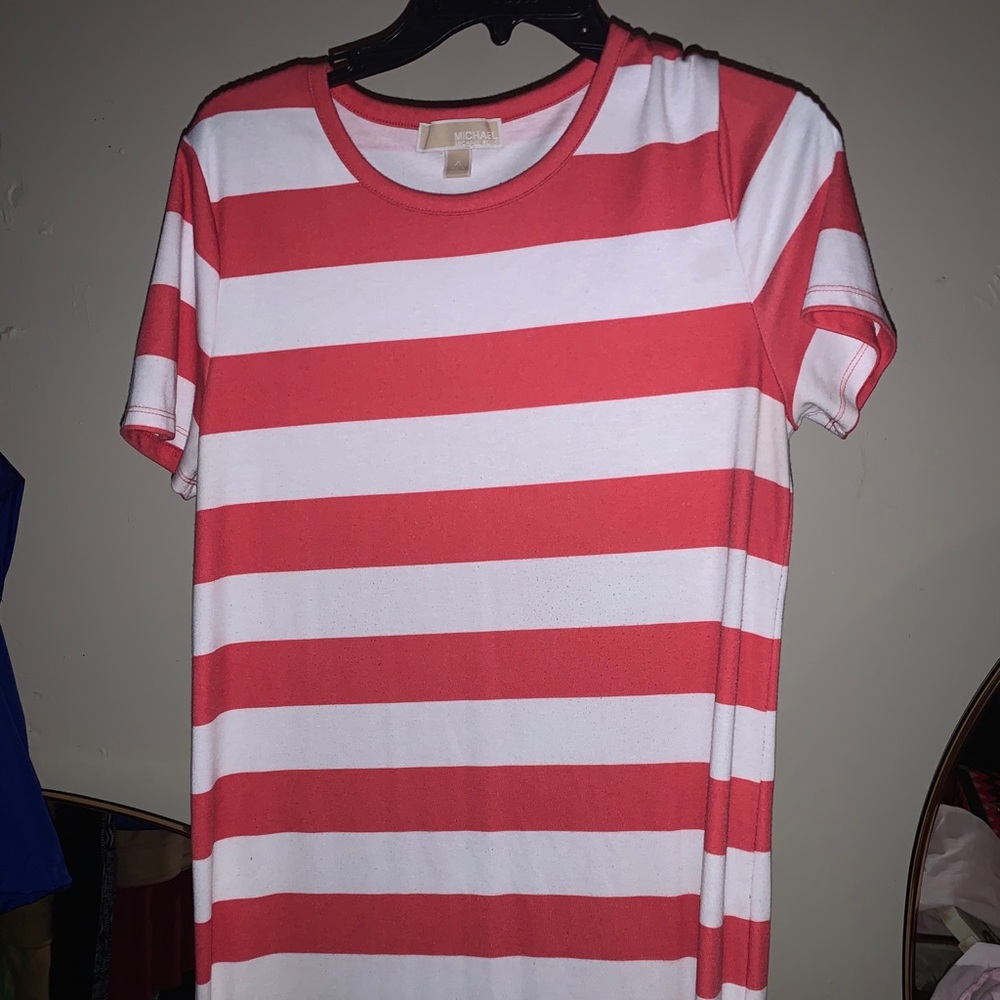Michael Kors striped mid length dress